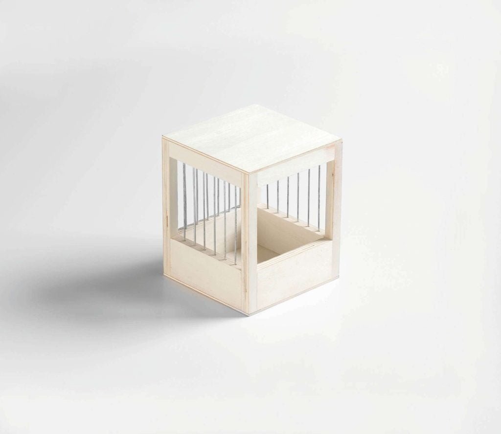 Houten tralienestkast klein