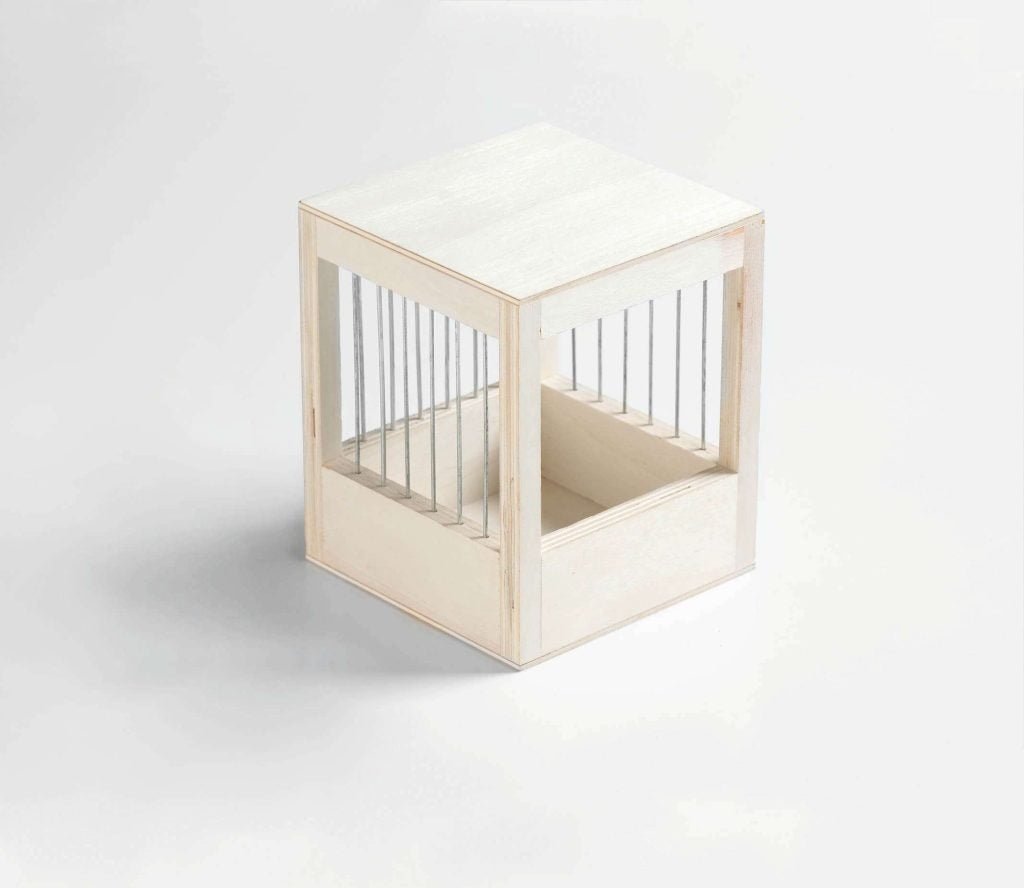 Houten tralienestkast groot