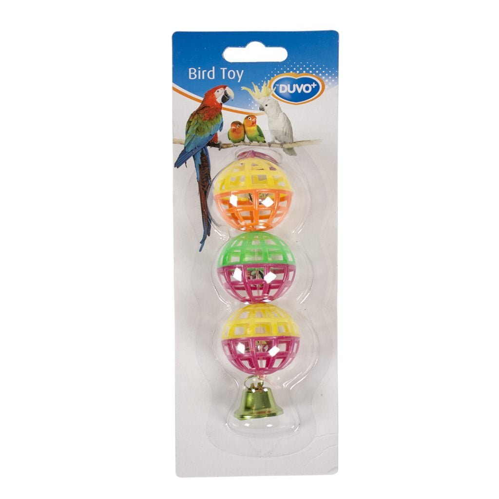 Vogelspeelballen met bellen