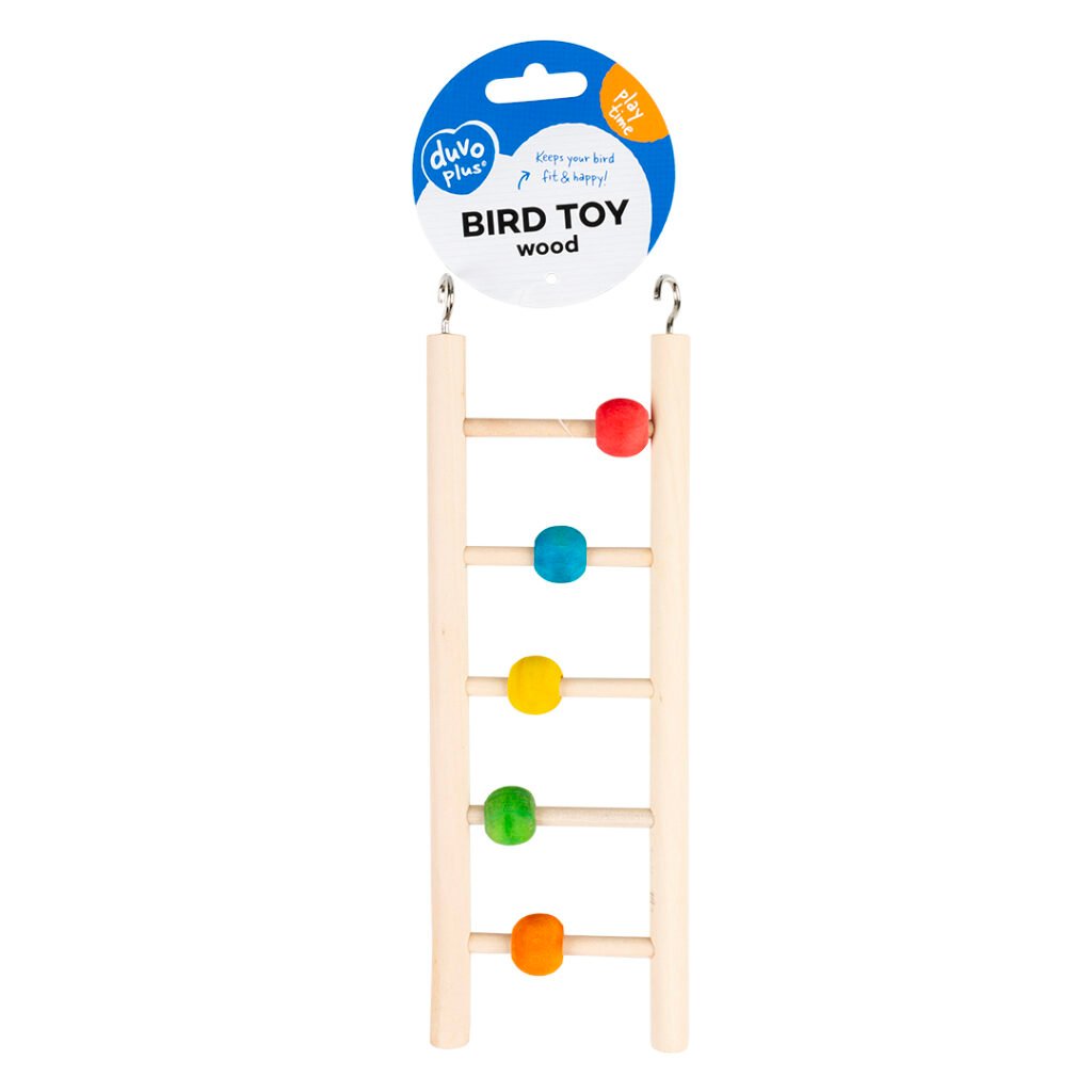 Houten Vogelladder met Kralen 5 Treden - 23 cm - Tweede afbeelding