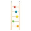 Houten Vogelladder met Kleurrijke Kralen 23 cm 5 Treden