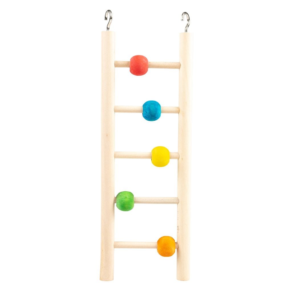 Houten Vogelladder met Kralen 5 Treden - 23 cm
