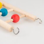 Houten Vogelladder met Kralen 5 Treden - 23 cm - Vierde afbeelding