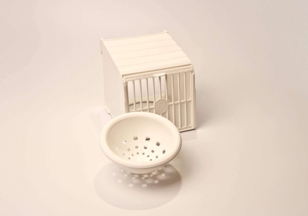 Kunststof nestkast wit incl. nest