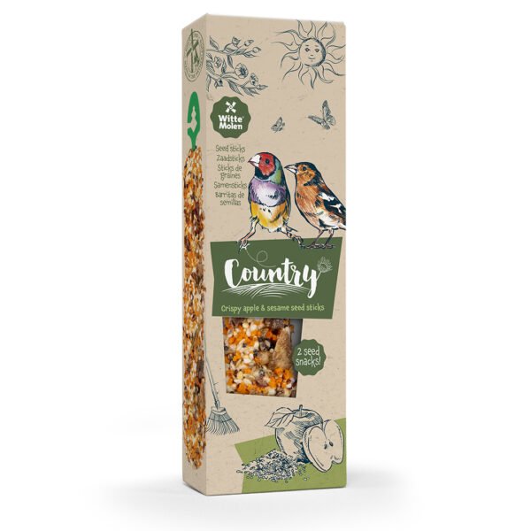 Country Zaadsticks Vink Appel en Sesamzaad - 2 Sticks