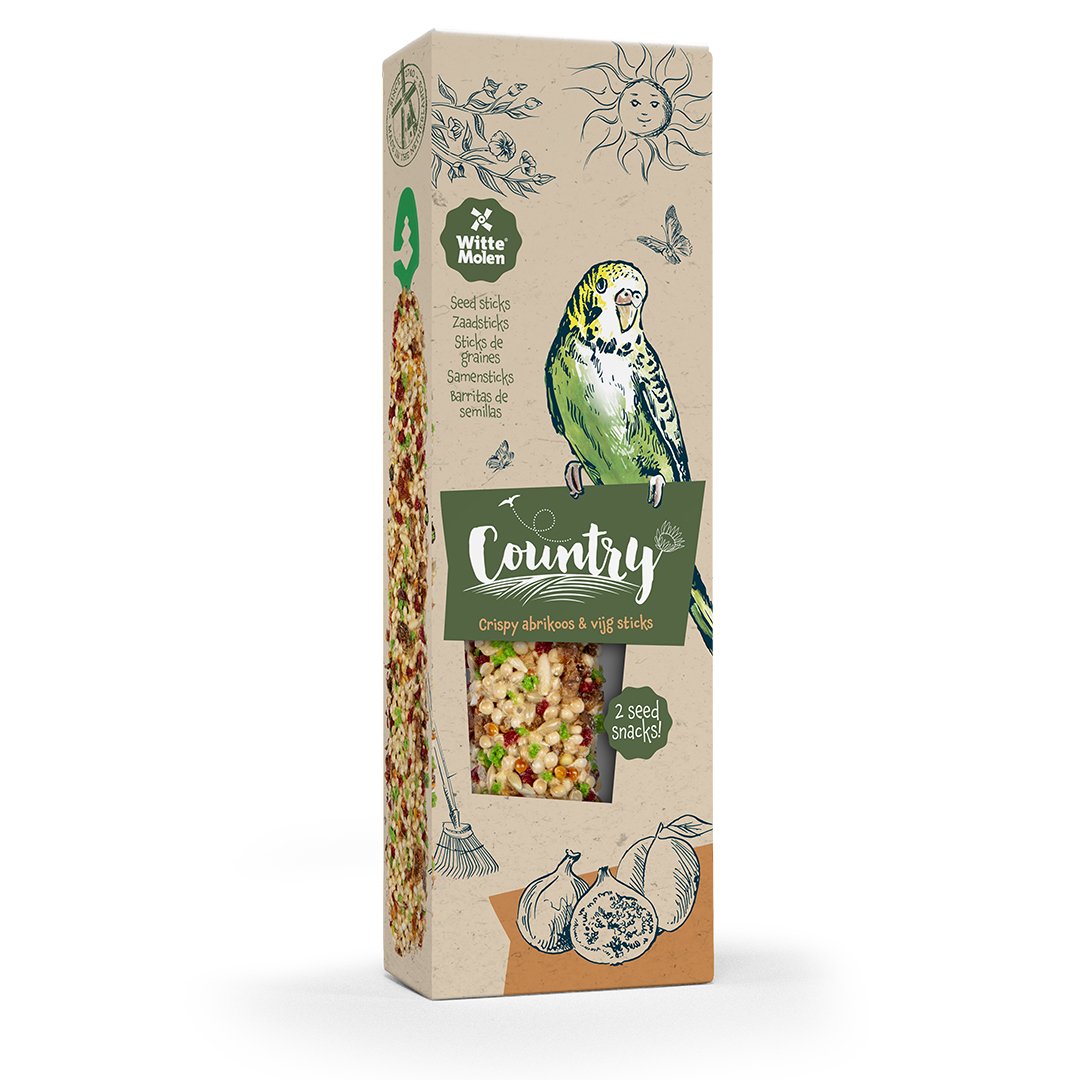 8310 Country Zaadsticks Parkiet Abrikoos en Vijg - 2 Sticks