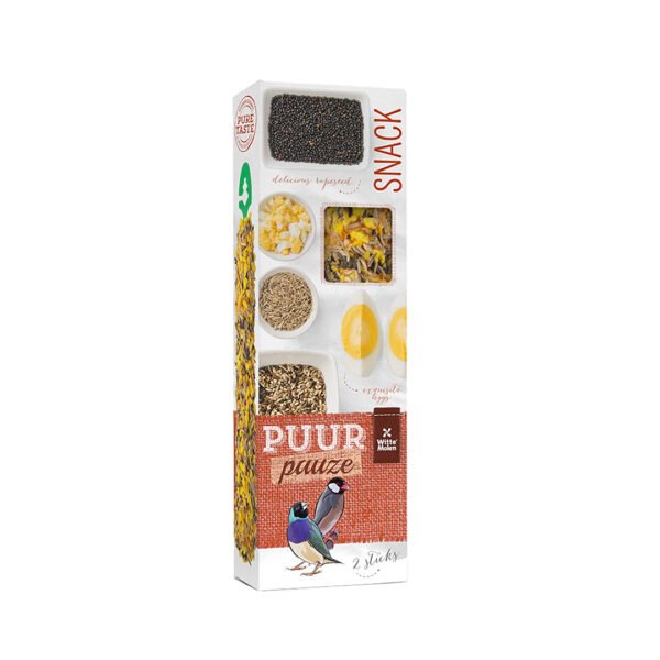 PUUR Pauze Zaadsticks Tropische Vogel met Wilde Zaden - 2 Sticks