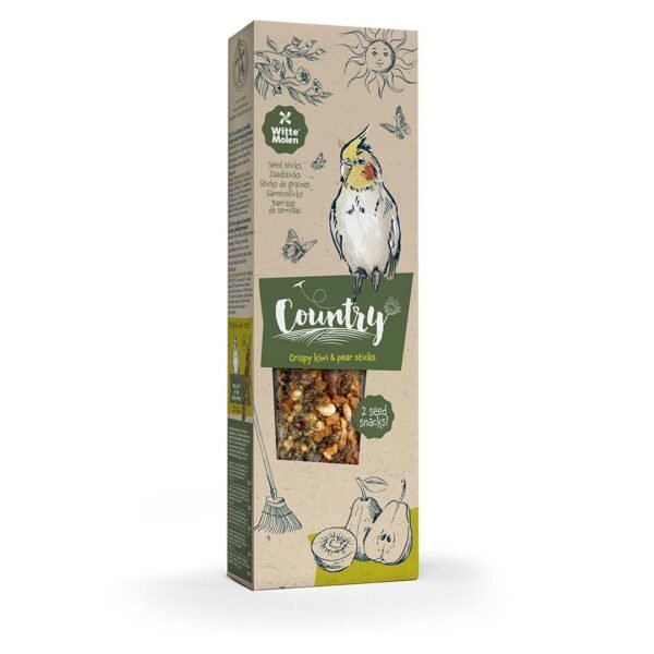 Country Zaadsticks Grote Parkiet Kiwi en Peer - 2 Sticks