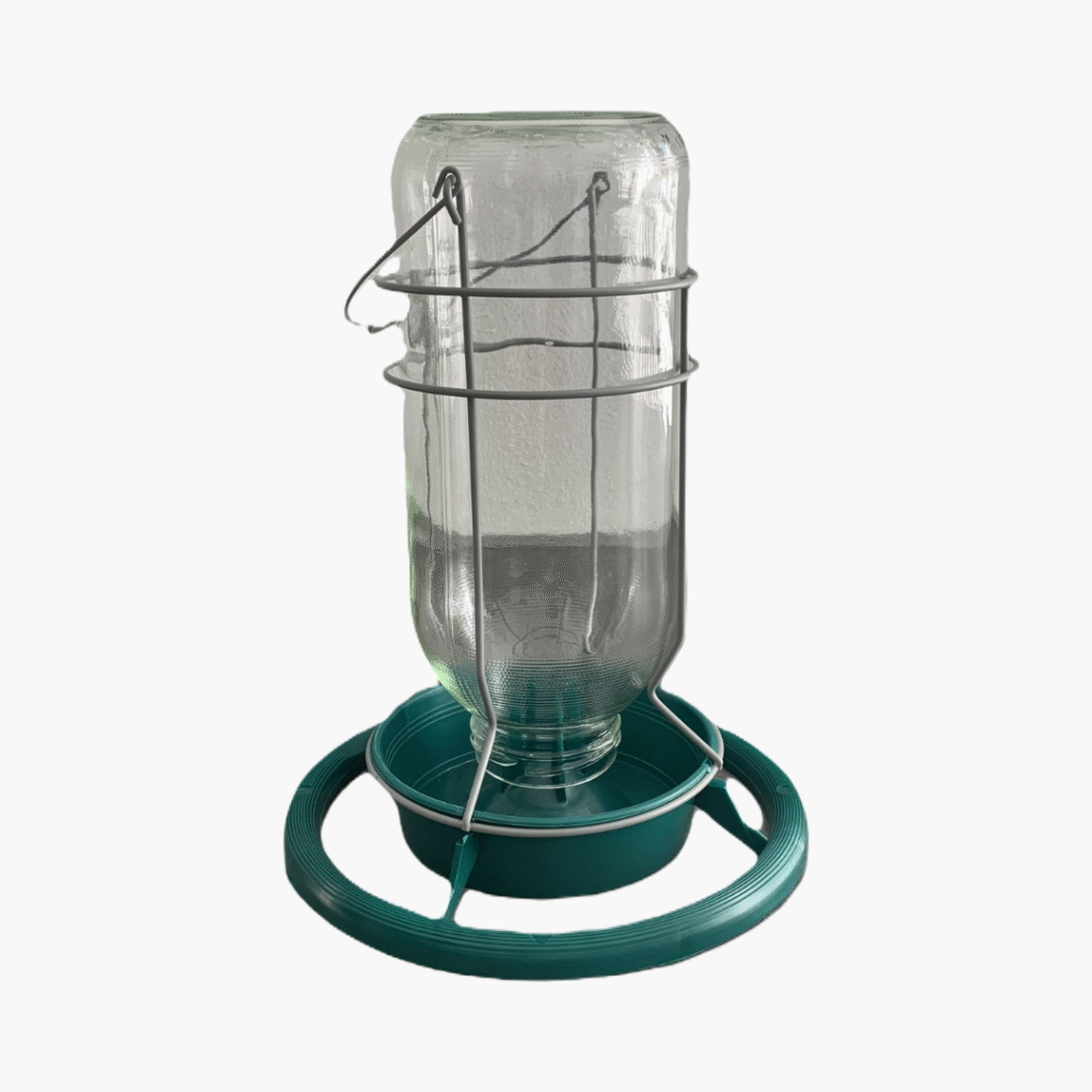 Omnia Mijnlamp en Voersilo met Glazen Fles - Groen