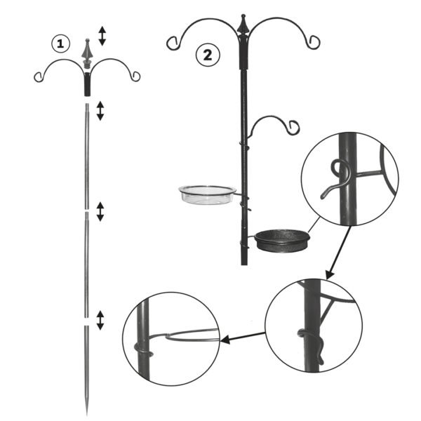 Duvoplus Voederstation voor Tuinvogels - Metaal - Derde afbeelding