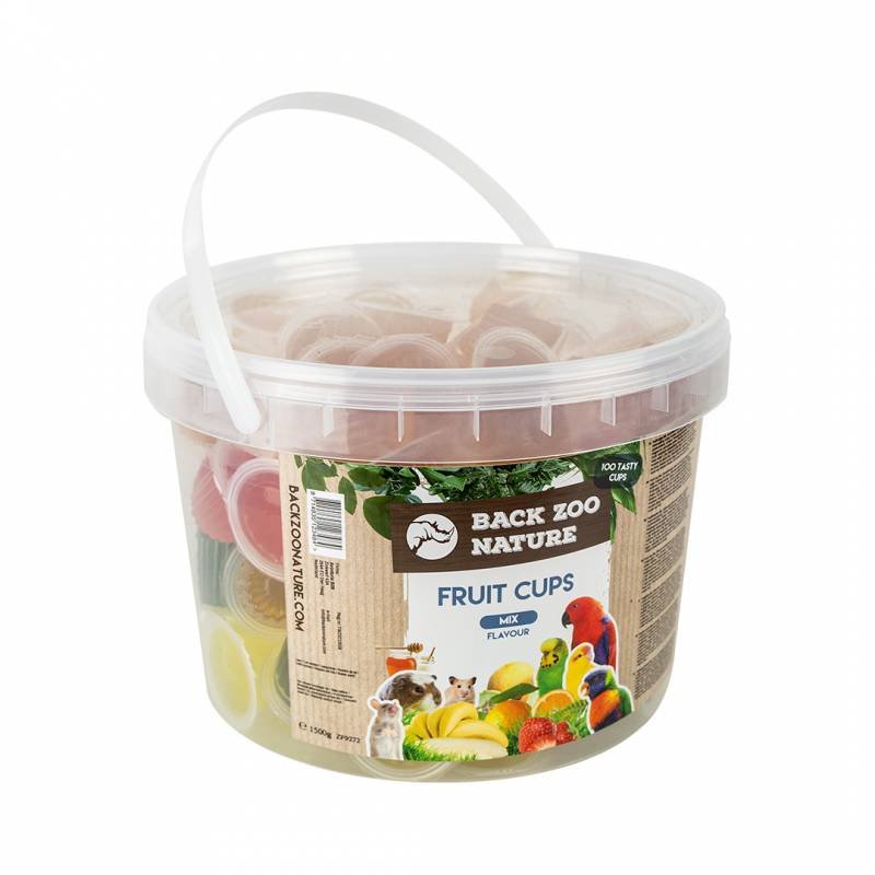Back Zoo Nature Fruit Cups Mix 100 stuks in emmer