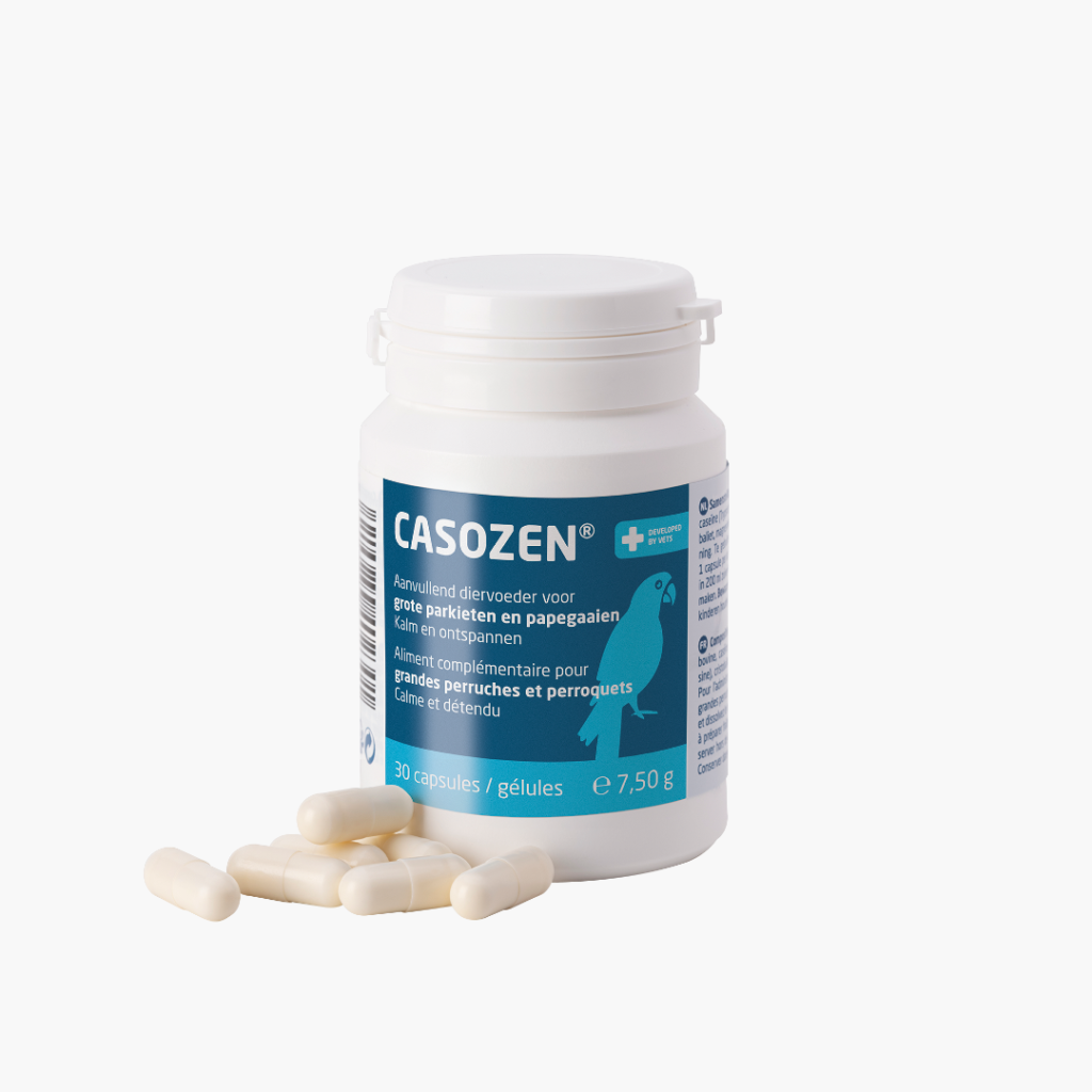 Casozen® Aanvullend Diervoeder voor Grote Parkieten en Papegaaien – 30 Capsules - Derde afbeelding