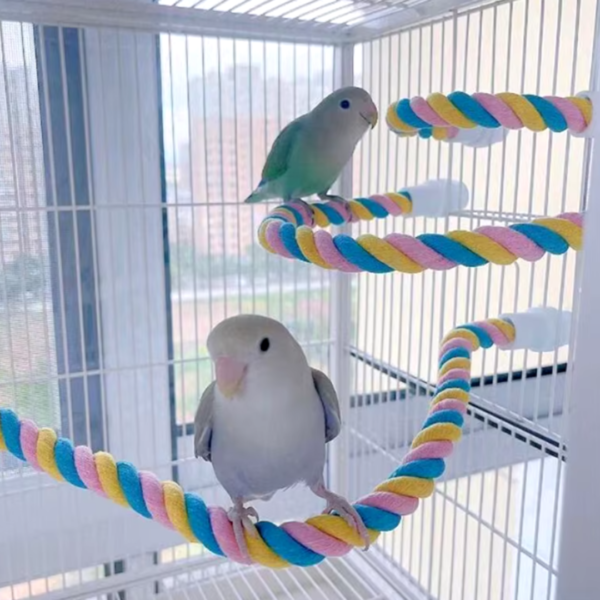 Zitstok Katoen - Touw voor Vogels - 42.5 cm - Tweede afbeelding