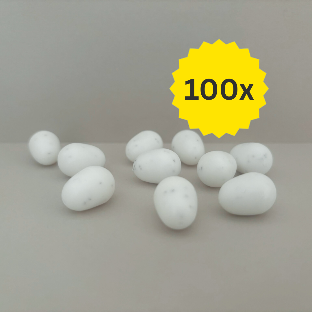 6406 Plastic Ei Tropen - Kunsteitjes - 100 Stuks