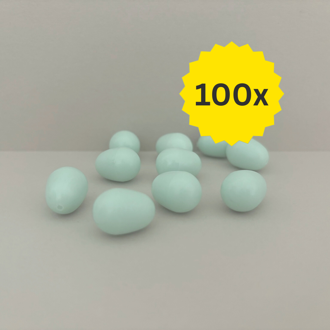 6411 Plastic Ei Kanarie - Kunsteitjes - 100 Stuks