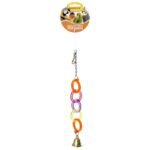 Benelux Acryl Ringen met Belletje - 31 cm - Vogelspeelgoed