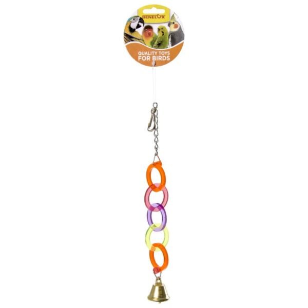 Benelux Acryl Ringen met Belletje - 31 cm - Vogelspeelgoed