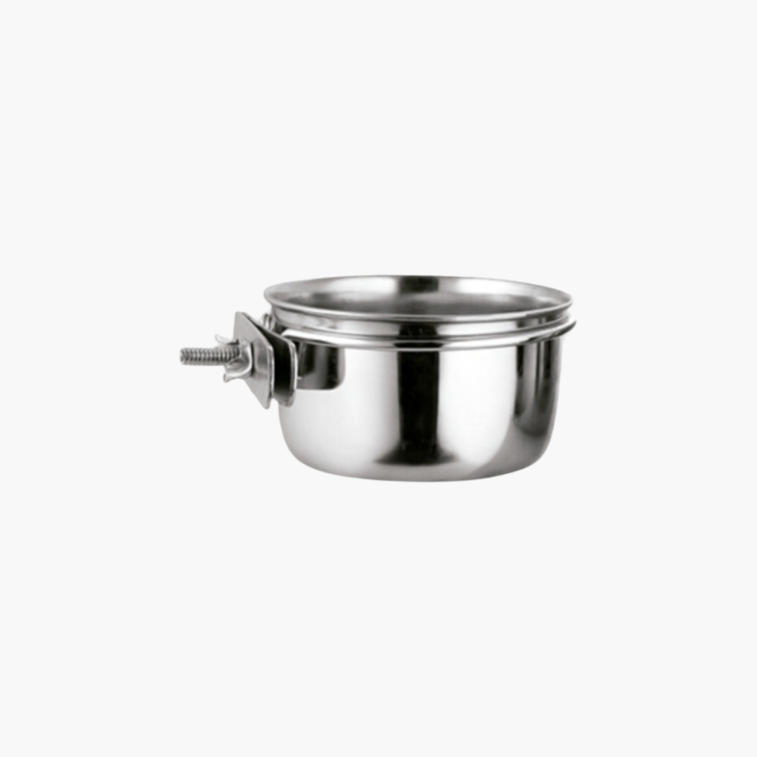 2125 Coop Cup Inox + Schroef/Vijs – Eetkom voor Vogels – 7 cm