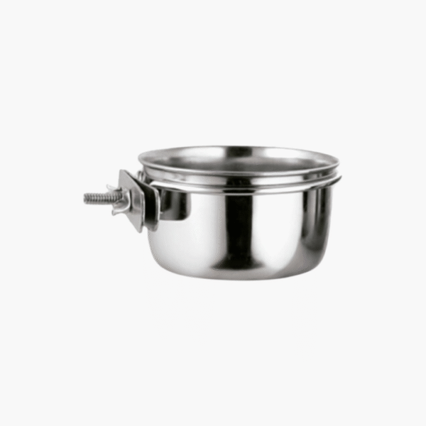 Coop Cup Inox + Schroef/Vijs – Eetkom voor Vogels – 9 cm