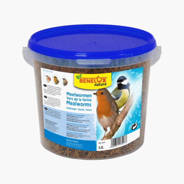 Kinlys Meelwormen - Gedroogde Meelwormen - 5.5 Liter