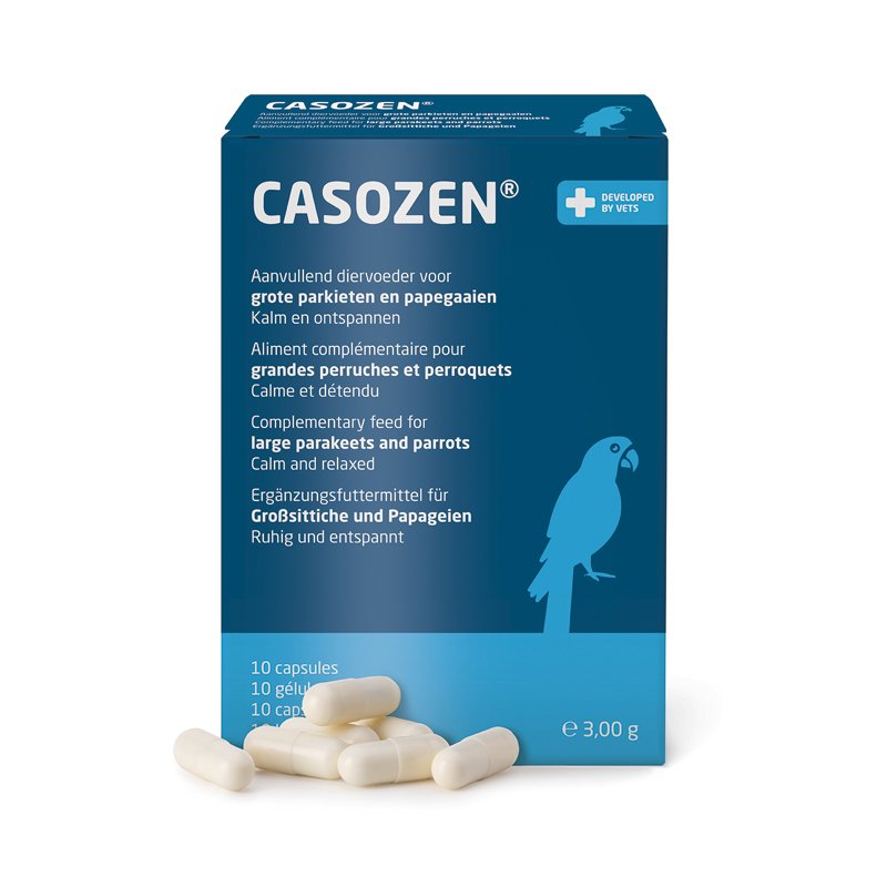 Casozen® Aanvullend Diervoeder voor Grote Parkieten en Papegaaien – 10 Capsules - Tweede afbeelding
