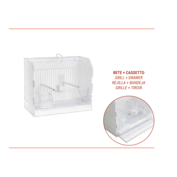 2GR TT-Kooi Kunststof - 3-Deurs - Wit