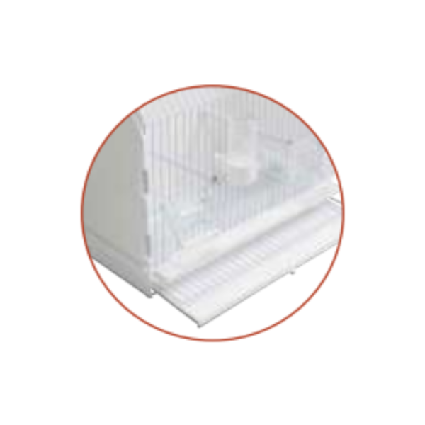 2GR TT-Kooi Kunststof - 3-Deurs - Wit - Derde afbeelding