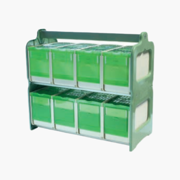 2GR Transportrek inclusief Transportkooi COM Mondial - 8 Stuks