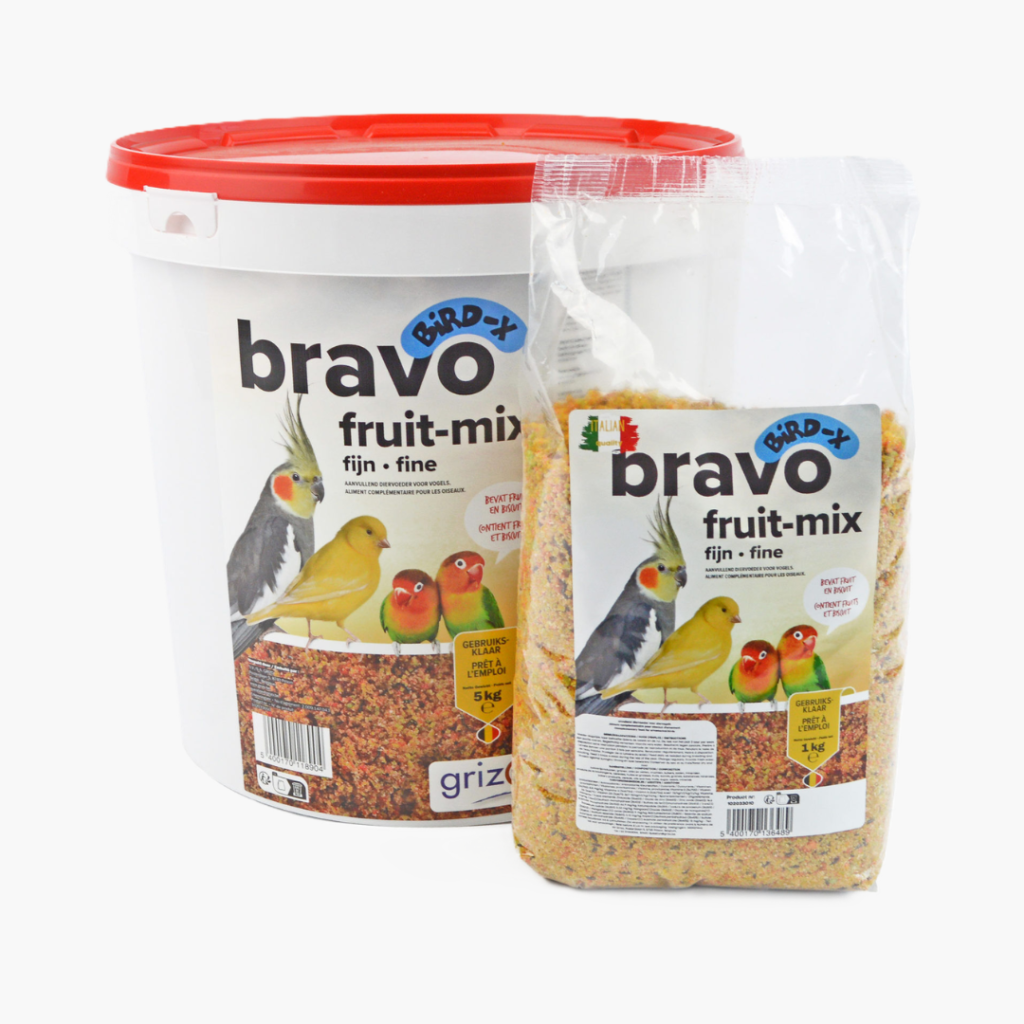 Bravo Fruit-mix Fijn voor Kleine Siervogels - 1 of 5 Kilo