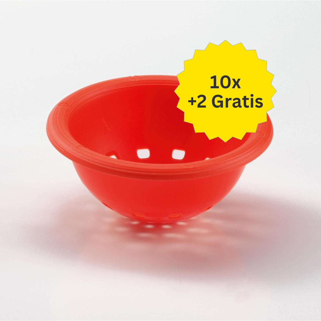 Nestkom zonder Haak – Oranje – 10 cm – 12 Stuks