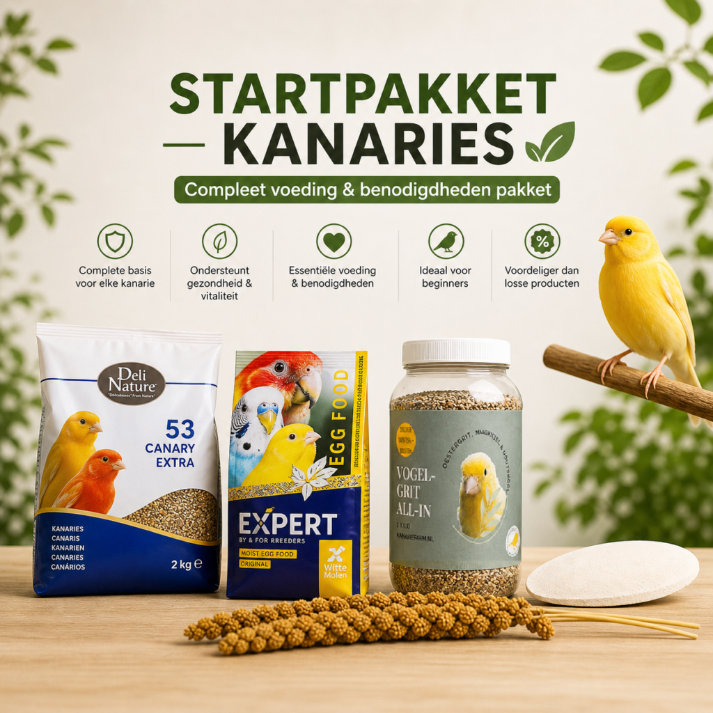 Startpakket Kanaries – Compleet Voeding & Benodigdheden Pakket