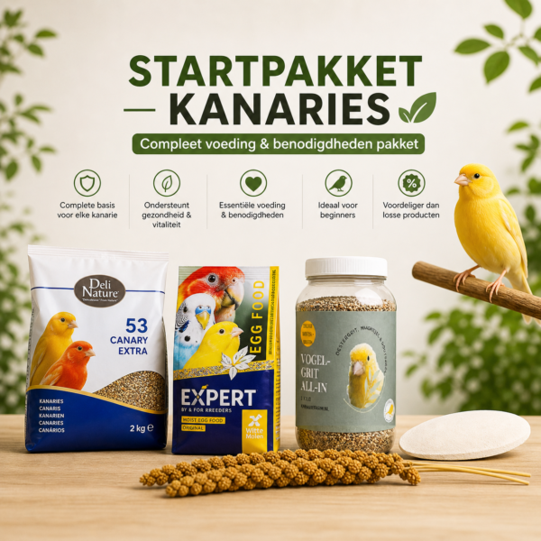 Startpakket Kanaries – Compleet Voeding & Benodigdheden Pakket